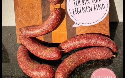 Reine Rinder-Pinkel: Hausgemacht aus eigenen Weiderindern