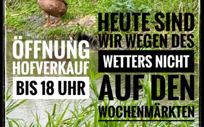 Heute Verkauf auf dem Hof!